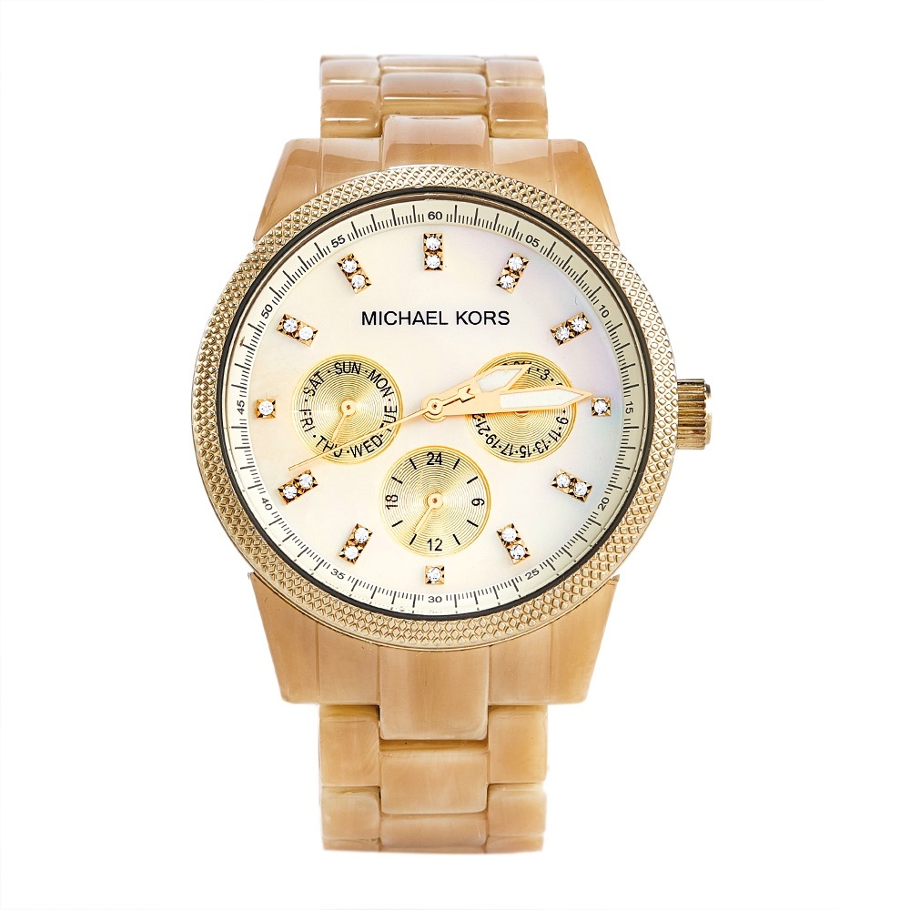 Michael Kors Cream Tortoise Shell Watch